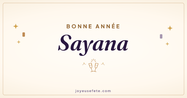 Image « Bonne année Sayana » au format large
