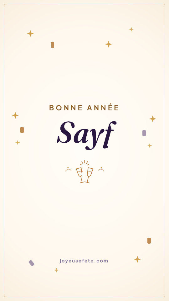 Image « Bonne année Sayf » au format story