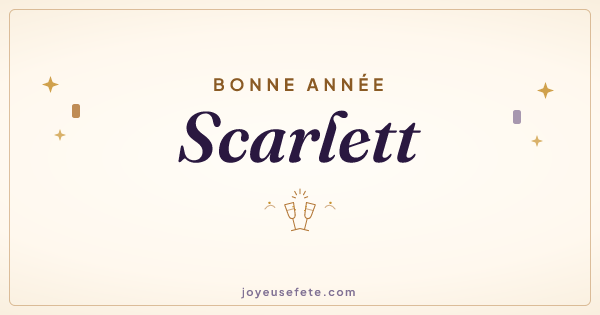 Image « Bonne année Scarlett » au format large