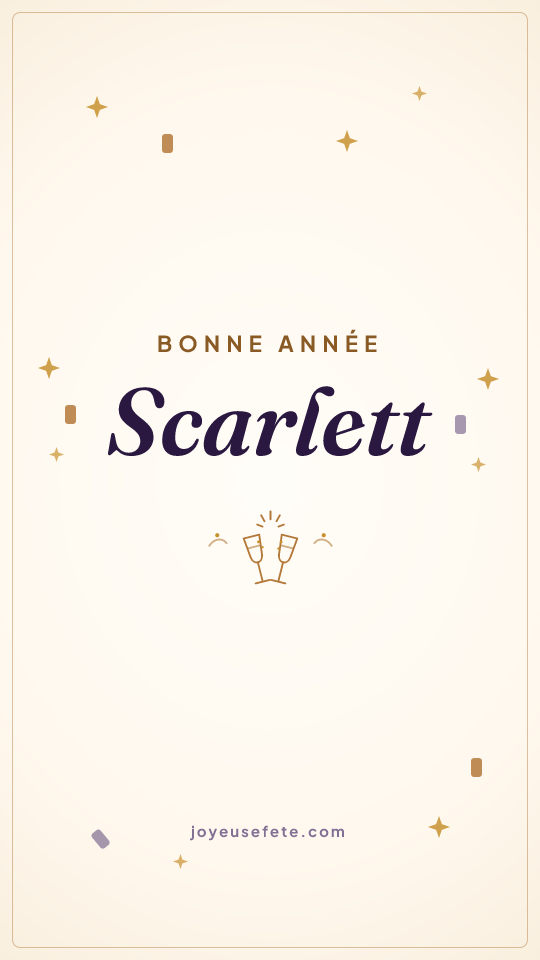 Image « Bonne année Scarlett » au format story