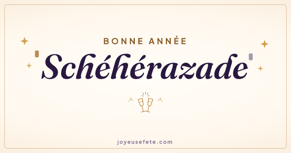 Image « Bonne année Schéhérazade » au format large