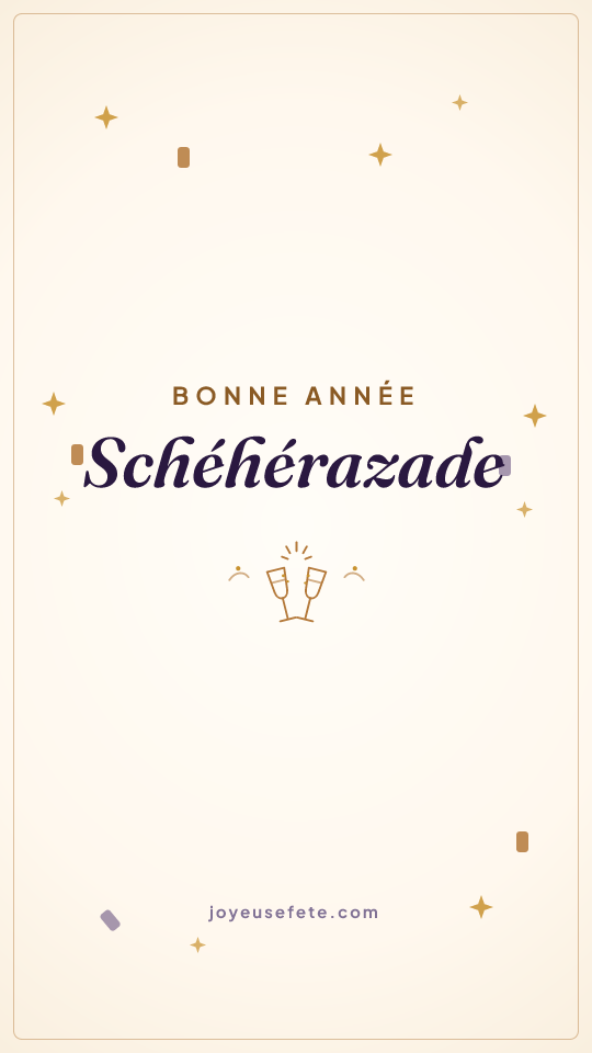 Image « Bonne année Schéhérazade » au format story