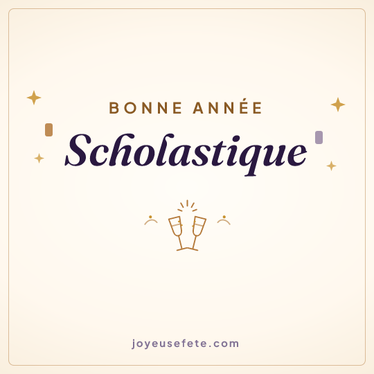 Image carrée « Bonne année Scholastique » pour WhatsApp