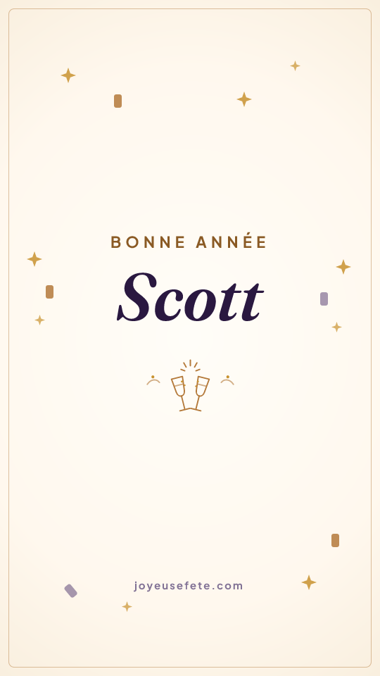 Image « Bonne année Scott » au format story