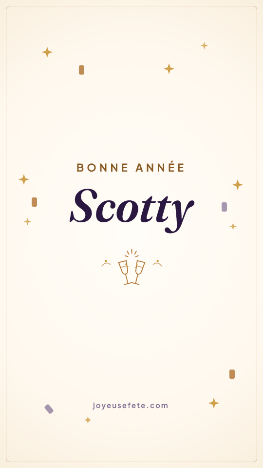 Image « Bonne année Scotty » au format story