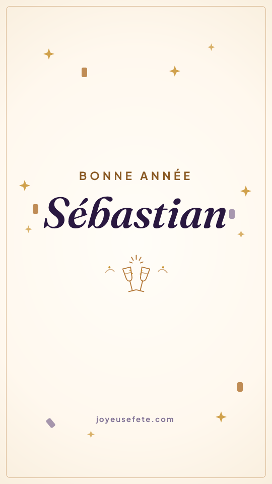 Image « Bonne année Sébastian » au format story