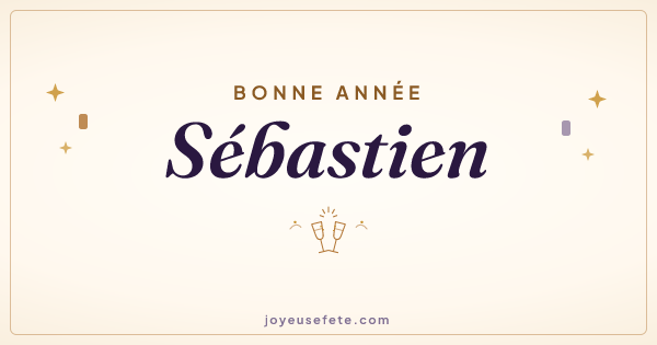 Image « Bonne année Sébastien » au format large
