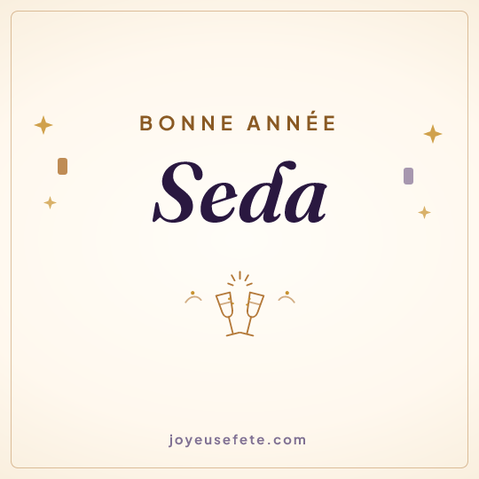 Image carrée « Bonne année Seda » pour WhatsApp
