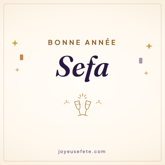 Image carrée « Bonne année Sefa » pour WhatsApp
