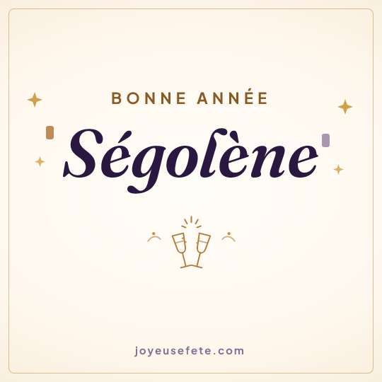 Image carrée « Bonne année Ségolène » pour WhatsApp