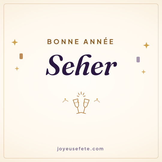 Image carrée « Bonne année Seher » pour WhatsApp