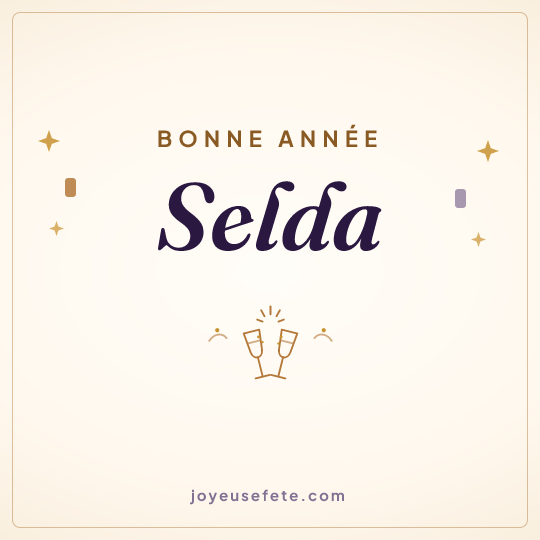 Image carrée « Bonne année Selda » pour WhatsApp