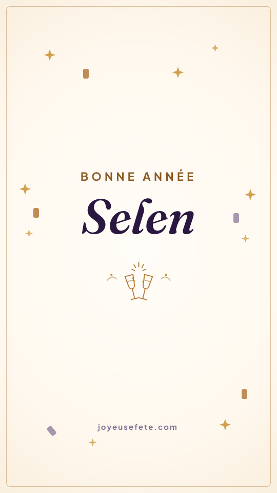 Image « Bonne année Selen » au format story