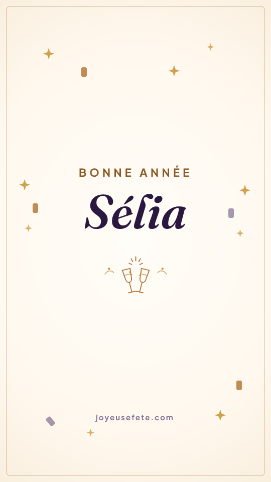 Image « Bonne année Sélia » au format story
