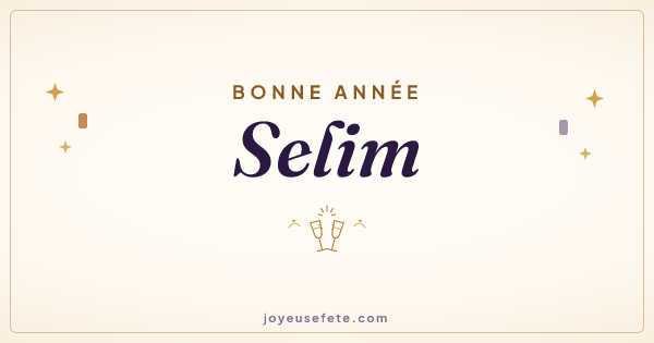 Image « Bonne année Selim » au format large