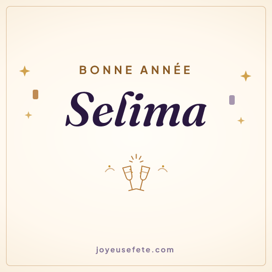 Image carrée « Bonne année Selima » pour WhatsApp