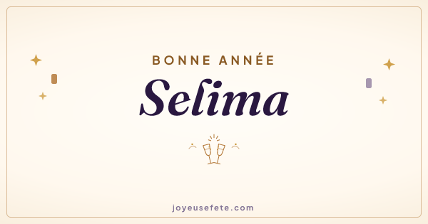 Image « Bonne année Selima » au format large