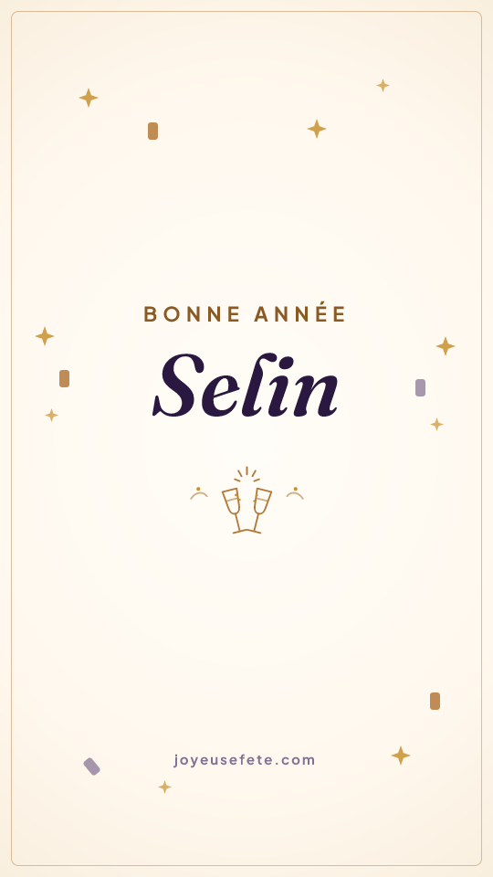 Image « Bonne année Selin » au format story