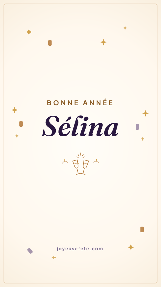 Image « Bonne année Sélina » au format story
