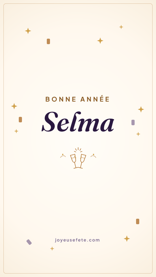 Image « Bonne année Selma » au format story