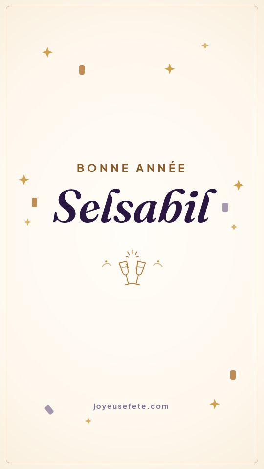 Image « Bonne année Selsabil » au format story