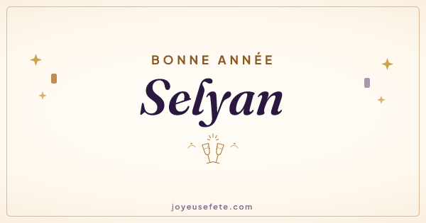 Image « Bonne année Selyan » au format large