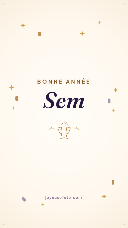 Image « Bonne année Sem » au format story