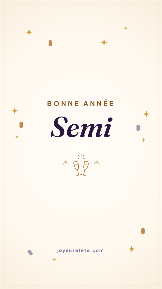Image « Bonne année Semi » au format story