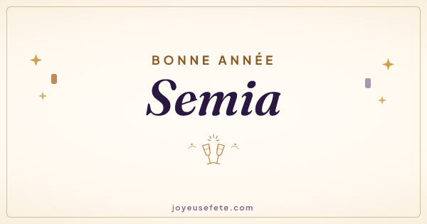 Image « Bonne année Semia » au format large