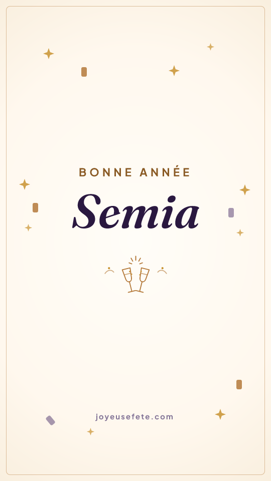 Image « Bonne année Semia » au format story