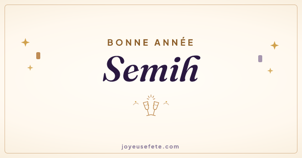 Image « Bonne année Semih » au format large