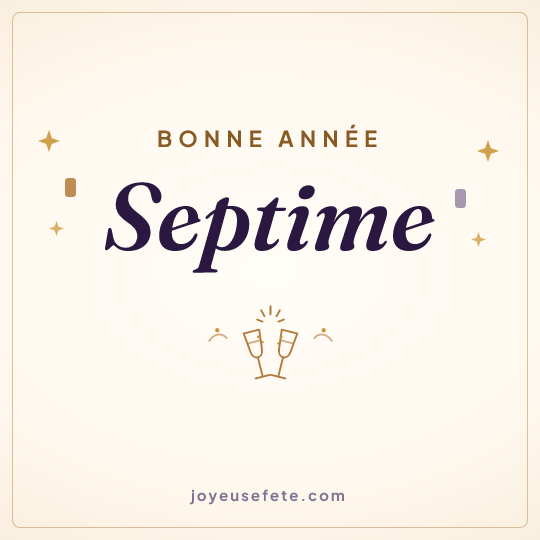 Image carrée « Bonne année Septime » pour WhatsApp