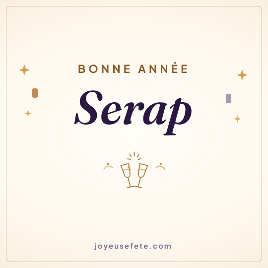 Image carrée « Bonne année Serap » pour WhatsApp