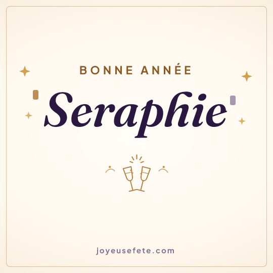 Image carrée « Bonne année Seraphie » pour WhatsApp
