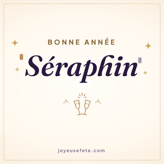 Image carrée « Bonne année Séraphin » pour WhatsApp