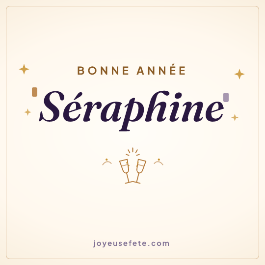 Image carrée « Bonne année Séraphine » pour WhatsApp