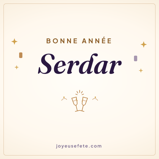 Image carrée « Bonne année Serdar » pour WhatsApp