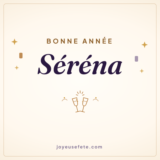 Image carrée « Bonne année Séréna » pour WhatsApp