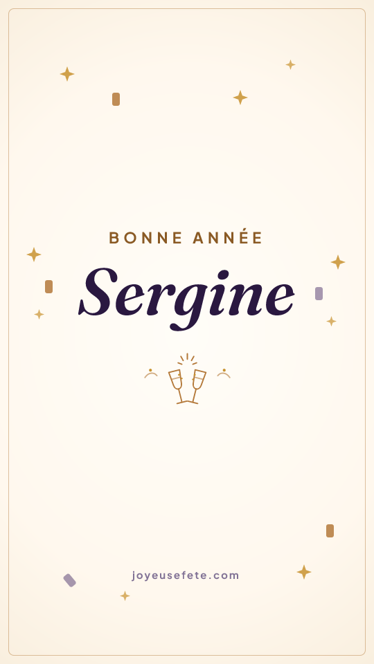 Image « Bonne année Sergine » au format story