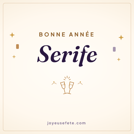 Image carrée « Bonne année Serife » pour WhatsApp