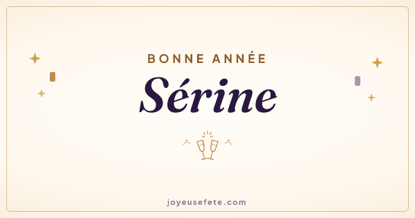 Image « Bonne année Sérine » au format large