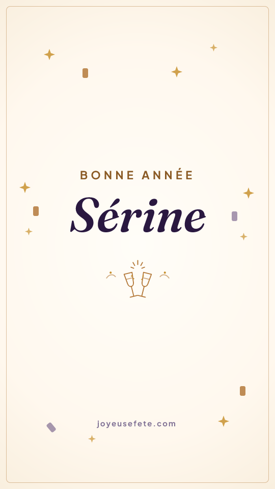 Image « Bonne année Sérine » au format story