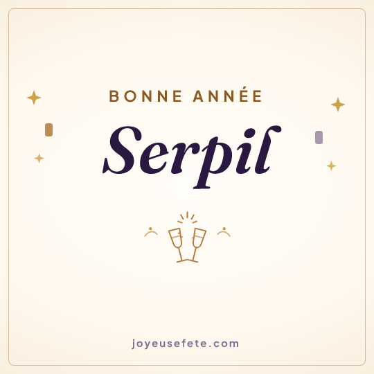 Image carrée « Bonne année Serpil » pour WhatsApp