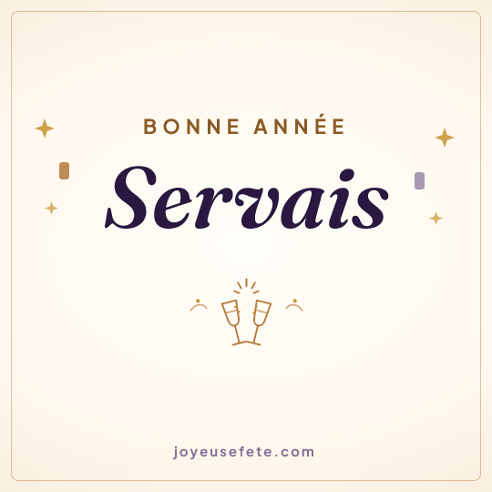 Image carrée « Bonne année Servais » pour WhatsApp