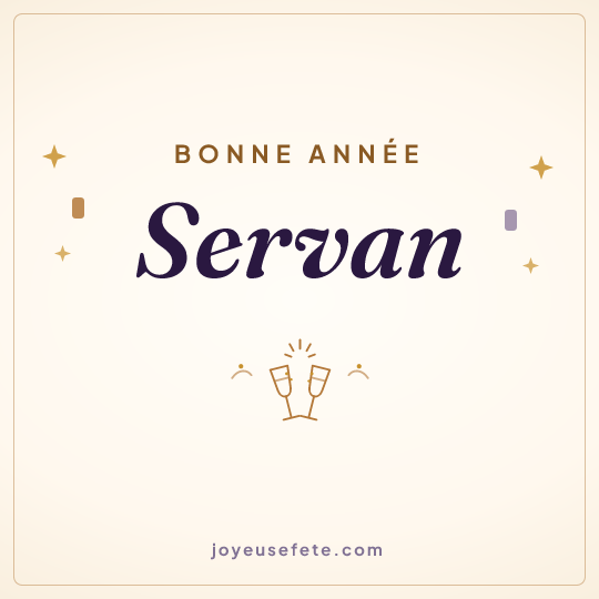 Image carrée « Bonne année Servan » pour WhatsApp