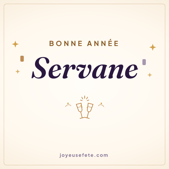 Image carrée « Bonne année Servane » pour WhatsApp