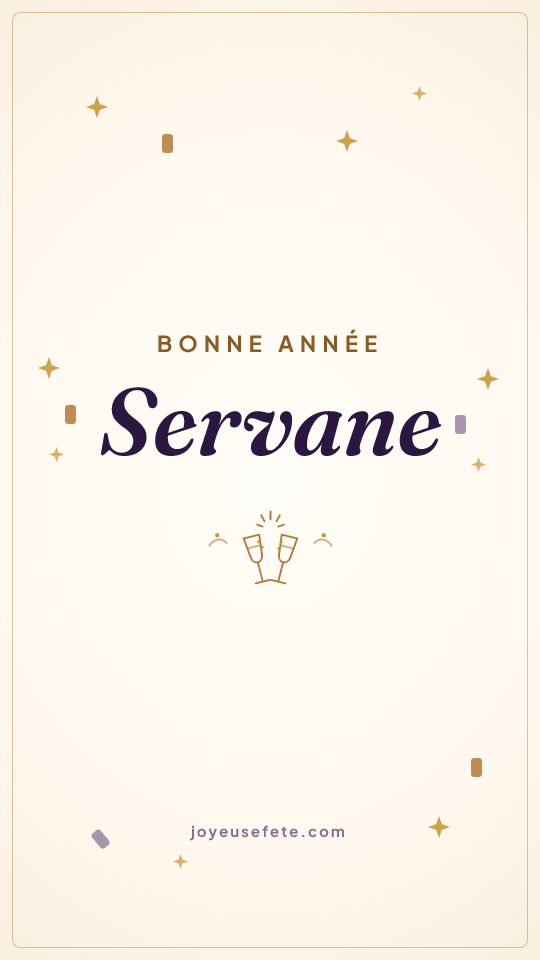 Image « Bonne année Servane » au format story