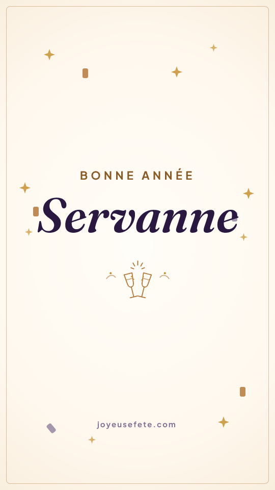 Image « Bonne année Servanne » au format story