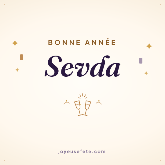 Image carrée « Bonne année Sevda » pour WhatsApp