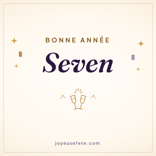 Image carrée « Bonne année Seven » pour WhatsApp